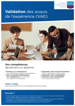 image d'illustration représentant le recto de la plaquette de présentation de la VAE