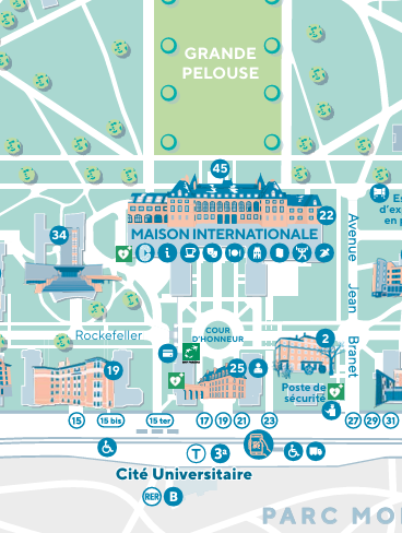 plan d'accès au lieu hébergeant le salon